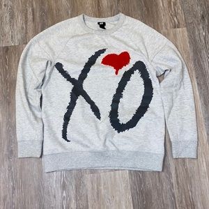 The Weeknd X H&M Collab XO crewneck sweater Grey Unisex medium